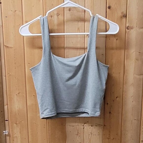 Grey Hollister Cropped Tank Top #Croptop Size M - Picture 3 of 3